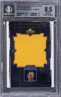 2003-04 UD "Exquisite Collection" Extra Exquisite #KA Kareem Abdul-Jabbar Patch Card (#60/75) - BGS NM-MT+ 8.5